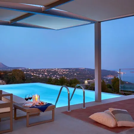 Villa New Luxury Olives & Thyme Retreat, Seaview With 2 Heated Pools Chania (Crete)