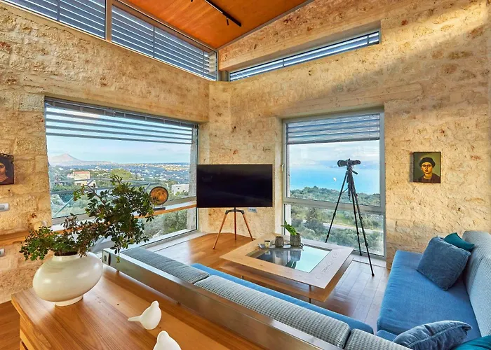 New Luxury Olives & Thyme Retreat, Seaview With 2 Heated Pools Chania (Crete)