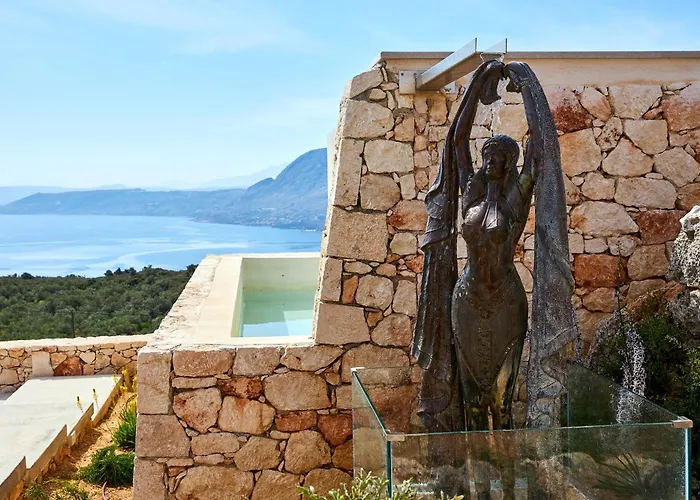 New Luxury Olives & Thyme Retreat, Seaview With 2 Heated Pools Villa La Canea